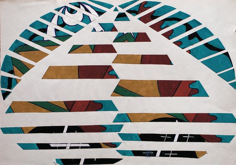 Auflösung, 1972, Tempera-Papier, 40x30.jpg